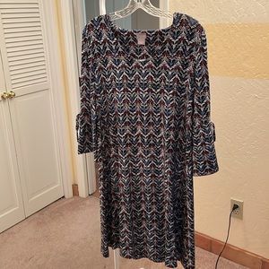 Chico’s knit dress with flared sleeves Misses 8